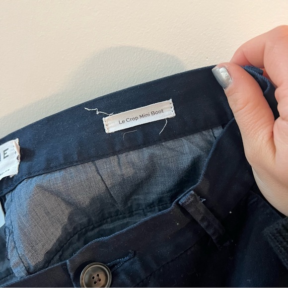 Frame Le Crop Mini Boot Pants in Navy - Picture 6 of 6